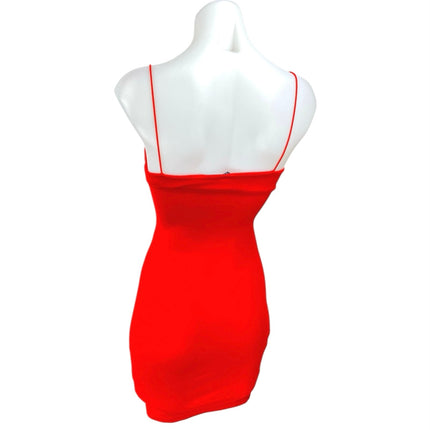 Zara Red Sleeveless Spaghetti Strap Cami Camisole Mini Bodycon Tank Dr –  Brie