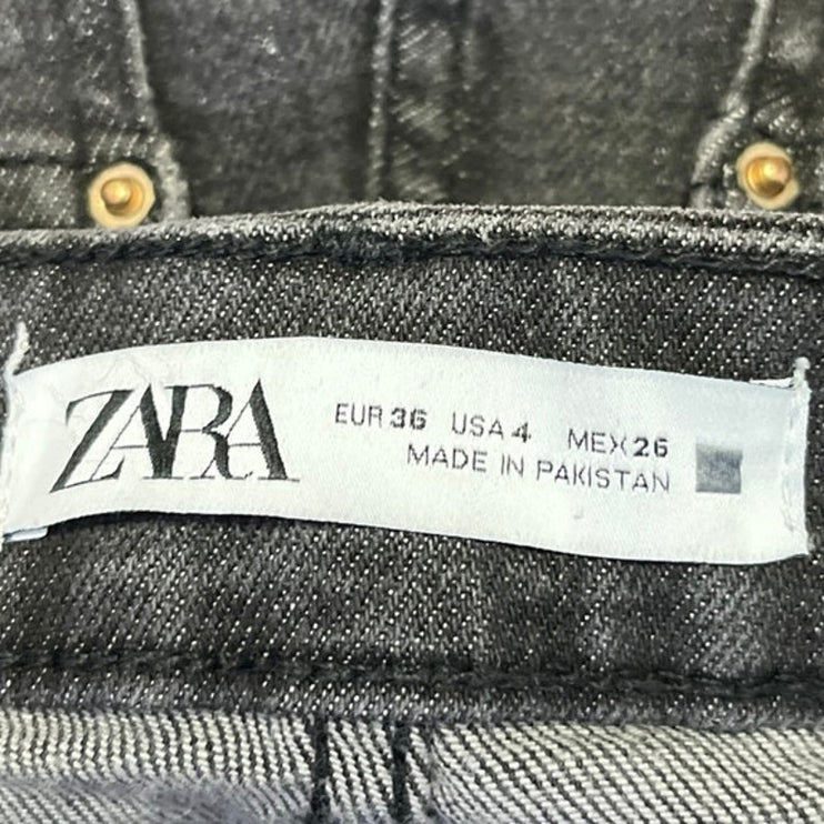 Zara Women's Black Skinny Slim Fit High Waist Stretch Denim Jeans Pants Size 4