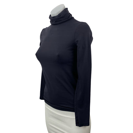 Zara Women's Black Long Sleeve Turtleneck Slim Fit Pullover Blouse Top Size S