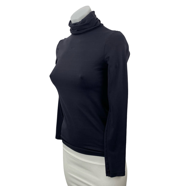 Zara Women's Black Long Sleeve Turtleneck Slim Fit Pullover Blouse Top Size S