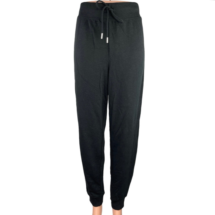 H&M Black High Rise Elastic Waist Drawstring Pull On Jogger Pants Sweatpants S