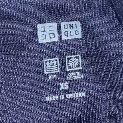 Uniqlo Women's Black Short Sleeve Slit Collared Golf Tennis Polo Shirt Top Sz XS