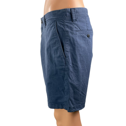 MJB Men's Blue Mid Rise Golf Casual Straight Chino Khaki Bermuda Shorts Size 34
