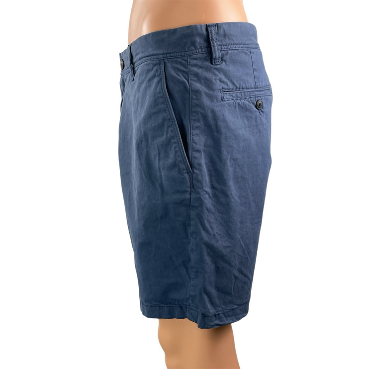 MJB Men's Blue Mid Rise Golf Casual Straight Chino Khaki Bermuda Shorts Size 34