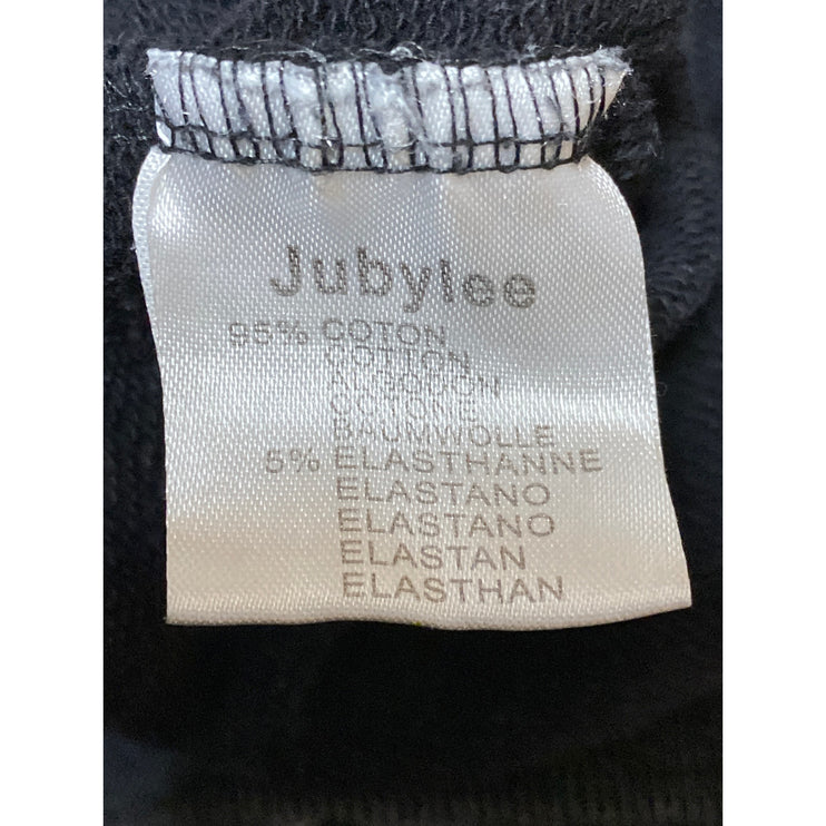Jubylee Women's Gray Leopard Amour Embroidered Long Sleeve Sweatshirt Top M/L