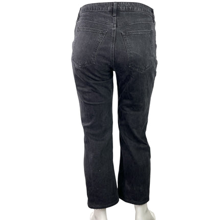 Abercrombie & Fitch 90's Relaxed Black High Rise Straight Denim Jeans Pants 14