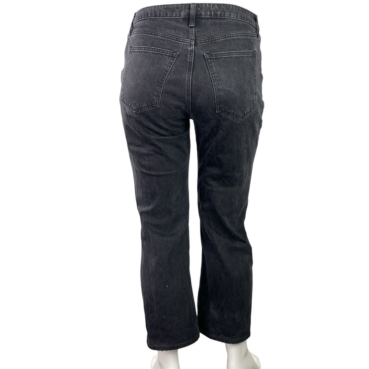 Abercrombie & Fitch 90's Relaxed Black High Rise Straight Denim Jeans Pants 14