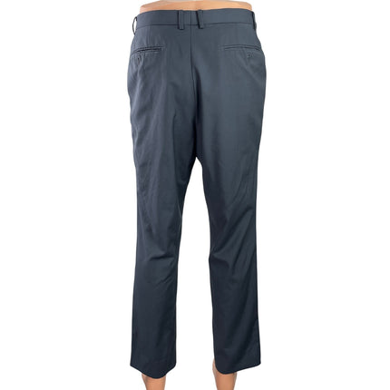 Indochino Men's Dark Gray Mid Rise Straight Chino Khaki Trousers Dress Pants XL