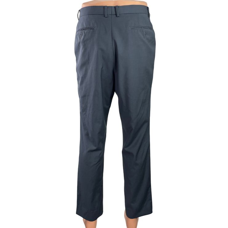 Indochino Men's Dark Gray Mid Rise Straight Chino Khaki Trousers Dress Pants XL