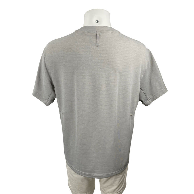 Lululemon Men's Gray Short Sleeve Crew Neck Workout Athletic T Shirt Tee Top L