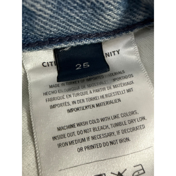 NEW Citizen of Humanity Annabelle Blue High Rise Distressed Denim Jean Shorts 25