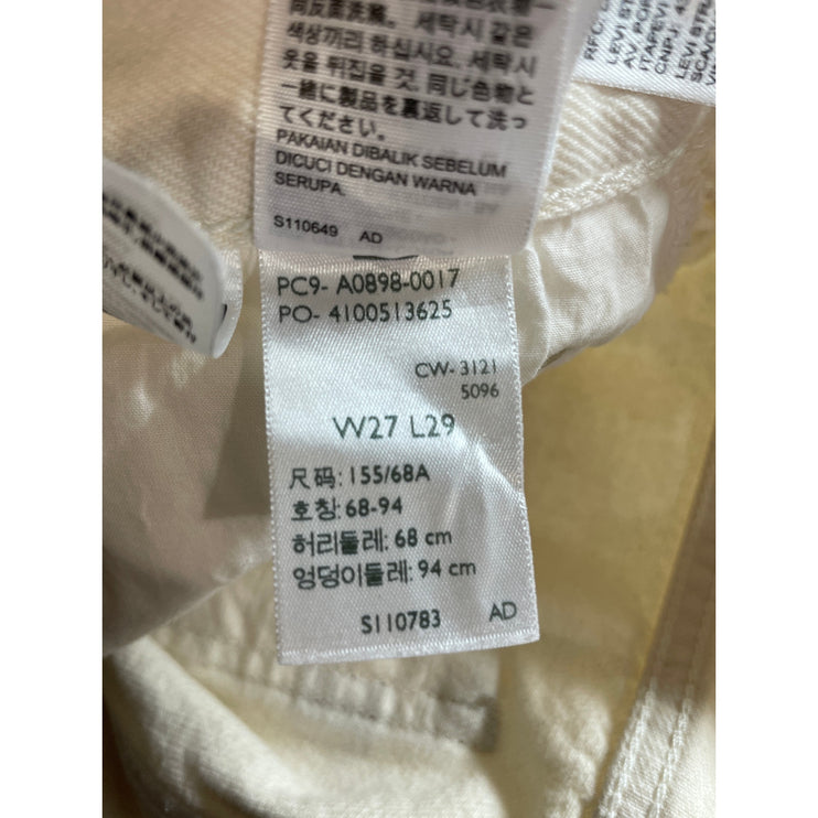 Levi's 70s High Slim Straight Leg Women's White High Rise Denim Jeans Size 27