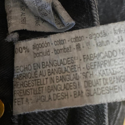 Zara Women's Black High Waisted Frayed Hem Straight Leg Denim Jeans Pants Size 2