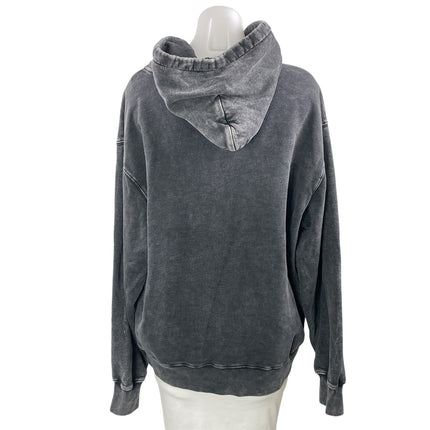 OVO October's Very Own Women's Black Washed Hoodie Hooded Sweatshirt Top Size L