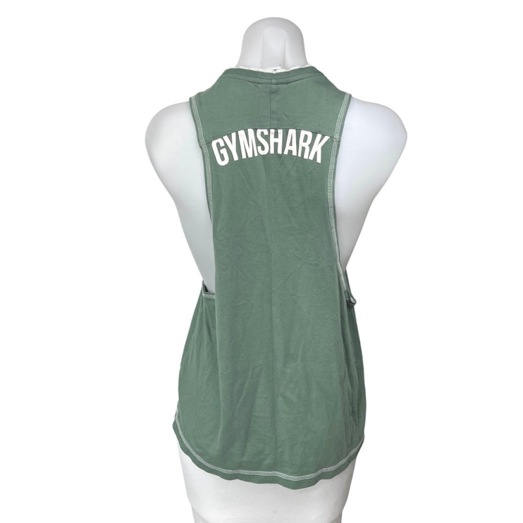 Gymshark Women's Green Sleeveless Muscle Tee Workout Athletic Tank Top Size S
