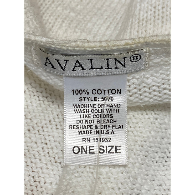 Avalin Womens White Long Sleeve Relaxed Shrug Open Front Cardigan Sweater Top OS