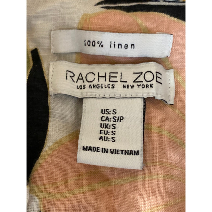 Rachel Zoe Floral Collar Short Sleeve Short Sleeve Lounge Pajama Sleepwear Set S