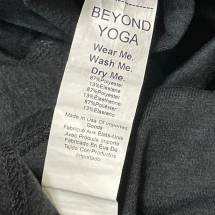 Beyond Yoga Black Spacedye Sleeveless Racerback Ruffle Tank Mini Dress Size L