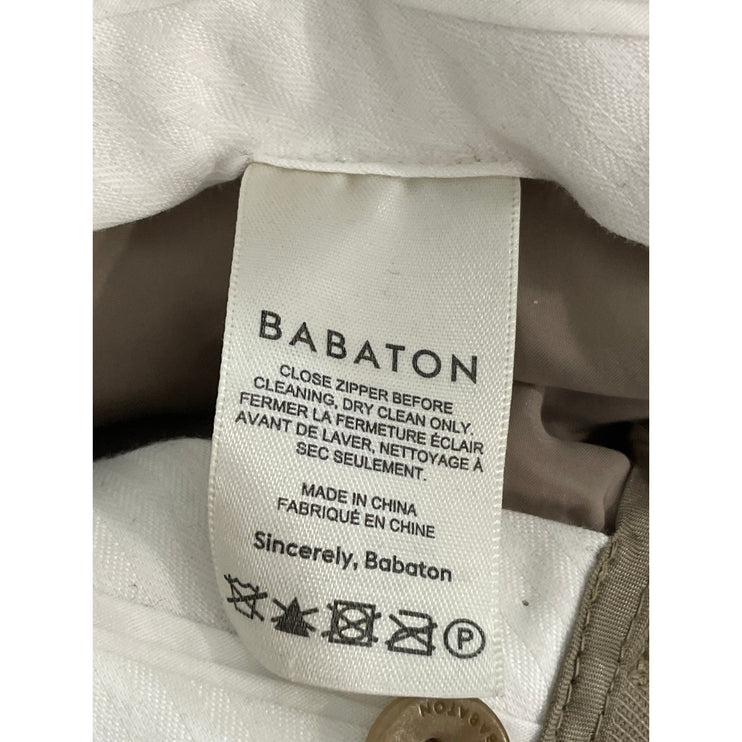 Aritzia Babaton Womens Beige Khaki Wool High Rise Wide Leg Trousers Pants Size 0