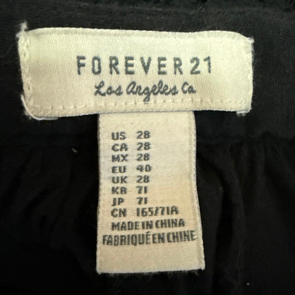 Forever 21 Women's Black Lace Floral Mini Zipper Flared A Line Skirt Size 28