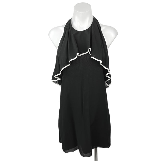 alice and olivia black halter dress ZUMI A-LINE MINI DRESS in BLACK