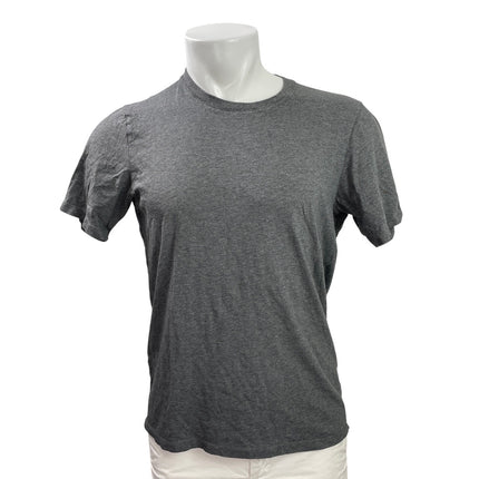 Uniqlo Men's Dark Gray Knit Short Sleeve Crew Neck Basic T Shirt Tee Top Size M