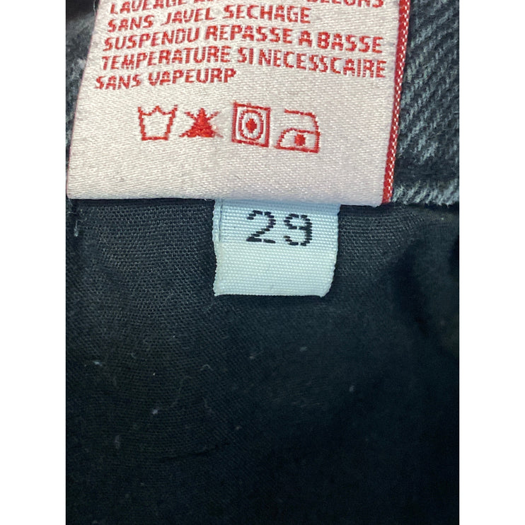Revice Women's Black Ring High Waisted Wide Leg Baggy Denim Jeans Size 29
