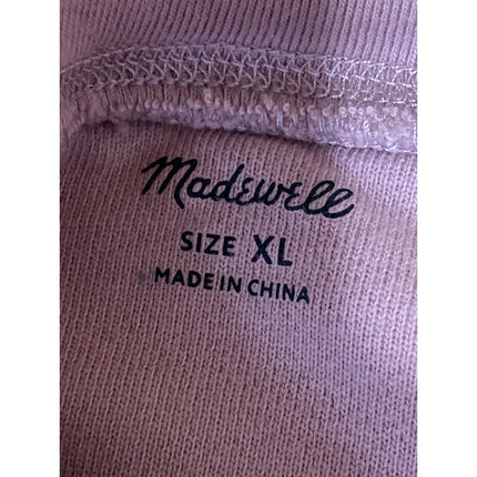 Madewell Women's Pink Crewneck Long Sleeve Crop Sweater Sweatshirt Top Size XL
