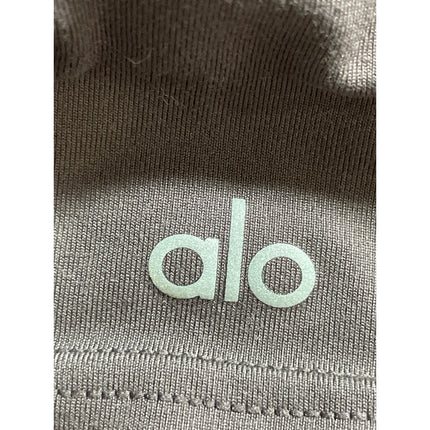 Alo Brown V Neck Sleeveless Yoga Workout Athletic Activewear Crop Tank Top Sz XS