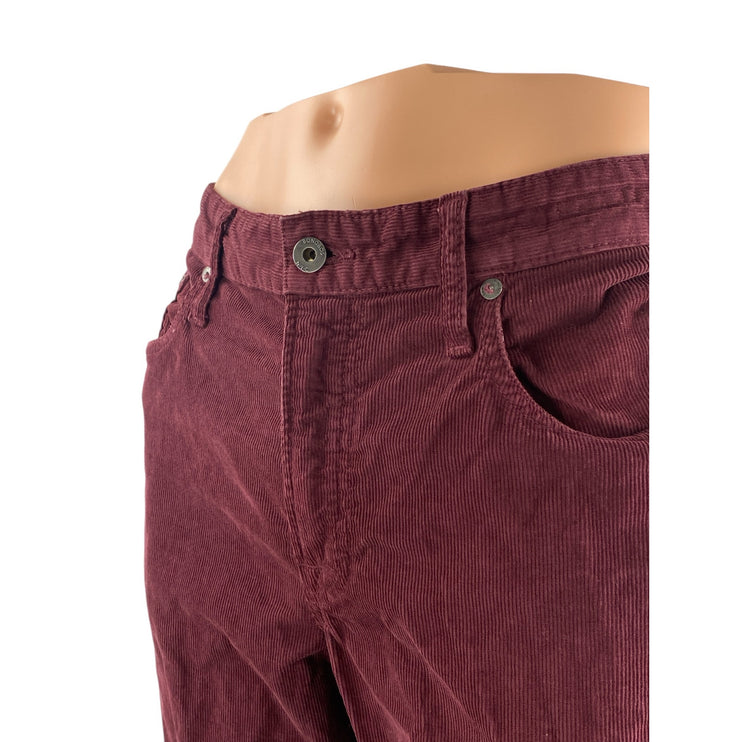 Bonobos Men's Red Maroon Straight Leg Trouser Chino Khaki Pants Size 35x32