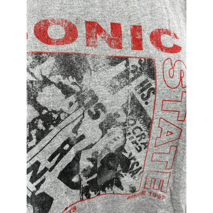 Urban Outfitters Sonic State Alexa Womens Gray Crop Baby Tee Basic T-Shirt Top M