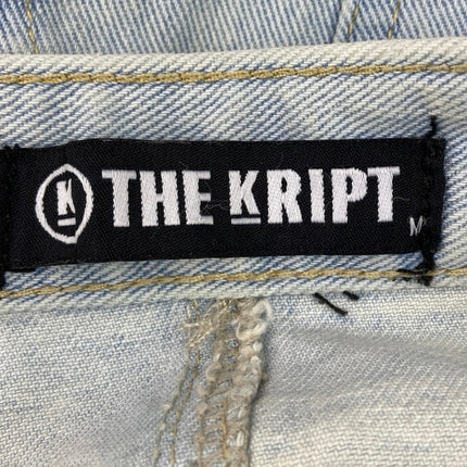 The Kript Blue 100% Cotton Light Wash High Rise Cutoff Denim Jean Short Size M