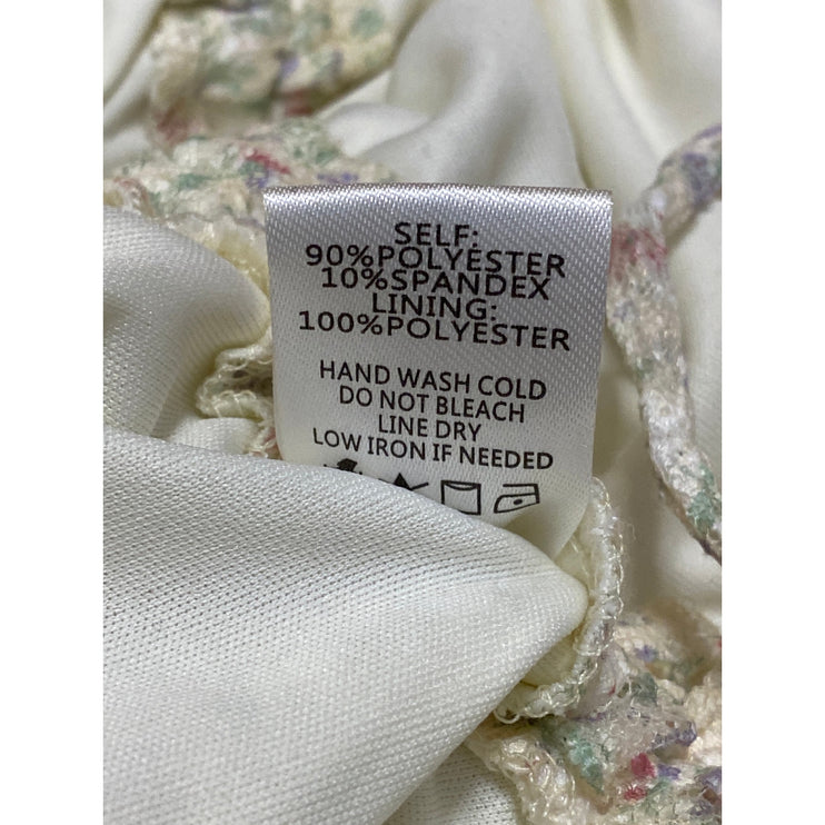 Blue Blush Yellow Floral Ruffle Sleeveless Ruched Cami Mini Bodycon Dress Size S