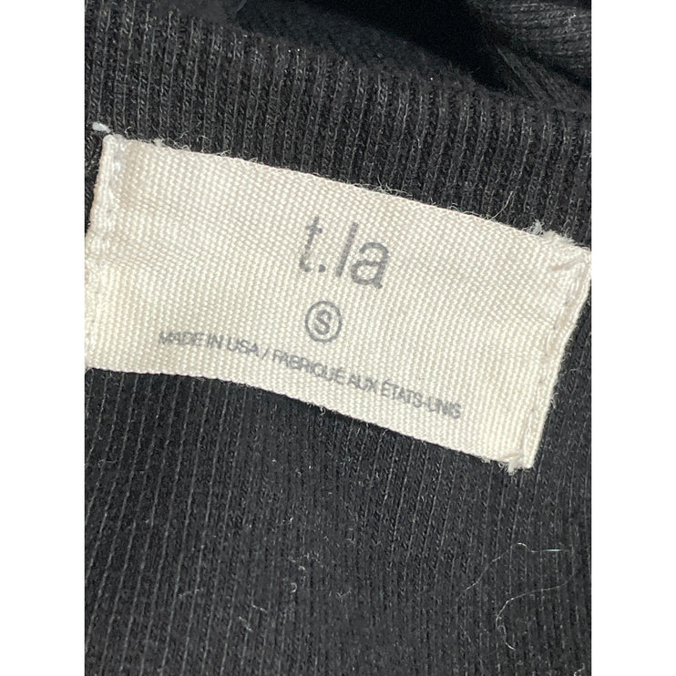 T.LA Black Ribbed Knit Layered Sleeveless Cutout Cami Tank Midi Dress Size S