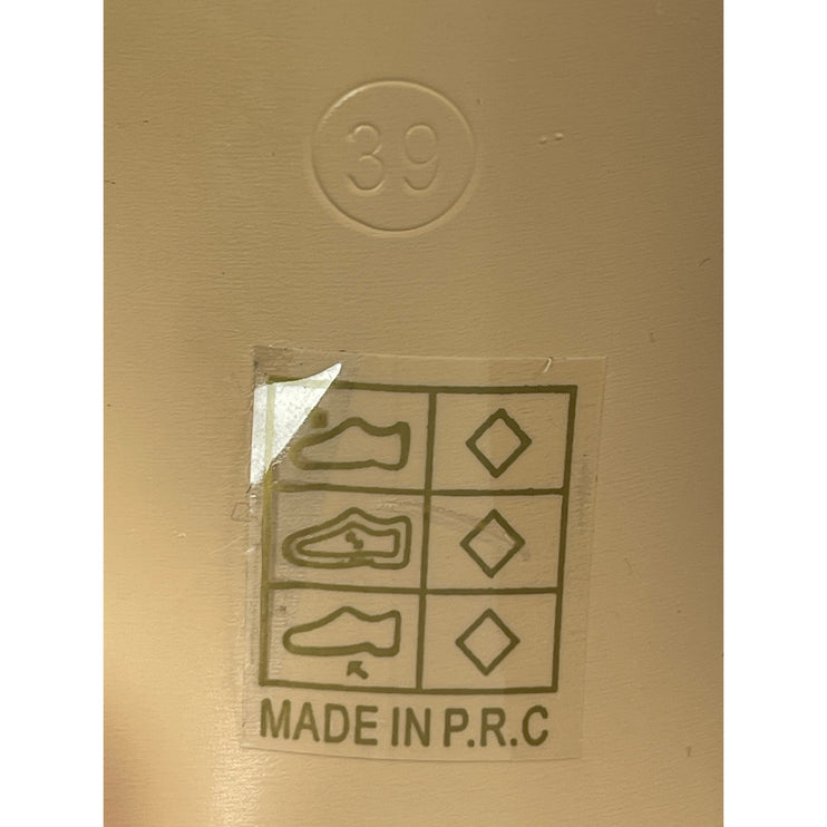 Gian Marco Venturi Women Green Square Toe Ankle Strap Block Heels Sandal Sz 8.5