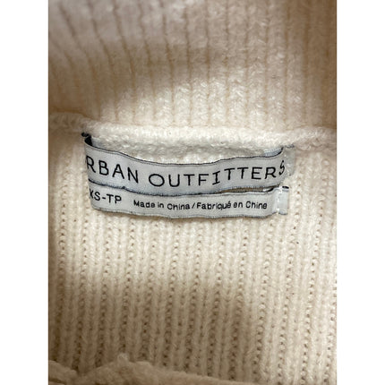 Urban Outfitters Beige Cream Ribbed Knit Turtleneck Long Sleeve Sweater Top XS