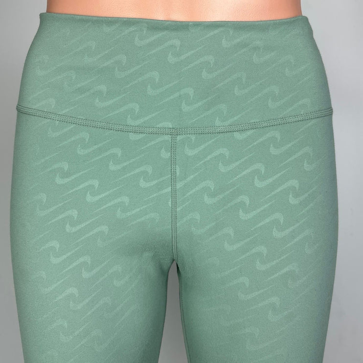 Nike Dri-Fit Check Logo Icon Mint Sage Green Pull-On Athletic Leggings Size S