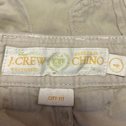 J.Crew Women's Beige Mid Rise Wide Leg Twill Khaki Chino Cargo Trousers Pants 4