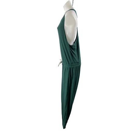 Vuori Lux Women's Green Racerback Sleeveless Drawstring Jogger Jumpsuit Size L