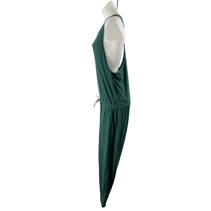 Vuori Lux Women's Green Racerback Sleeveless Drawstring Jogger Jumpsuit Size L