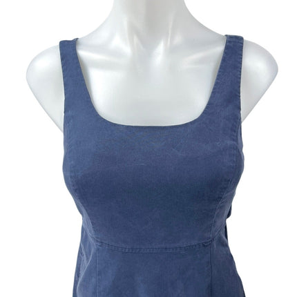 Kit and Ace Women's Blue Sleeveless Cutout Bow Tie Back Maxi A-Line Dress Size 2