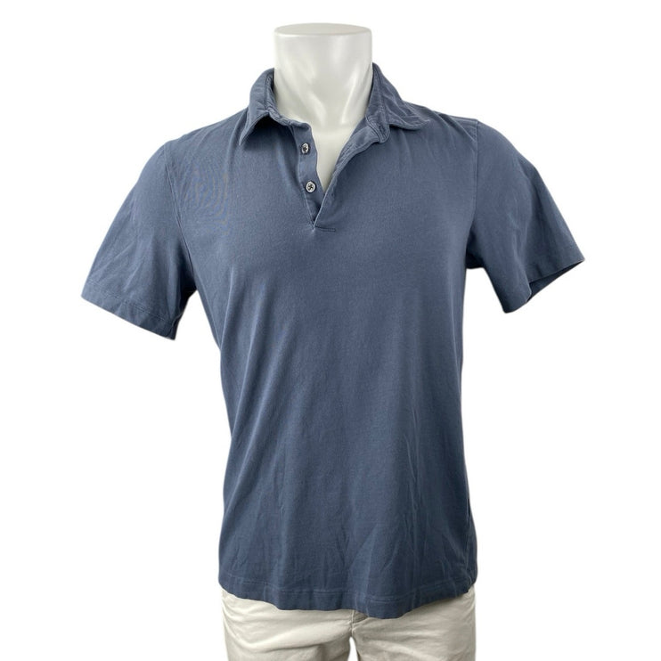 Theory Bron B Cardasis Mens Gray Short Sleeve Collared Golf Polo Shirt Top Sz M