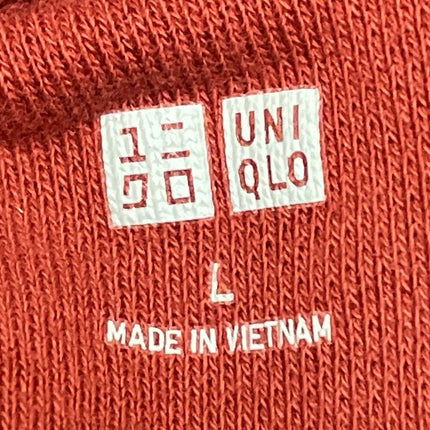 Uniqlo Men's Red Crew Neck Long Sleeve Knit Cozy Sweatshirt Sweater Top Size L