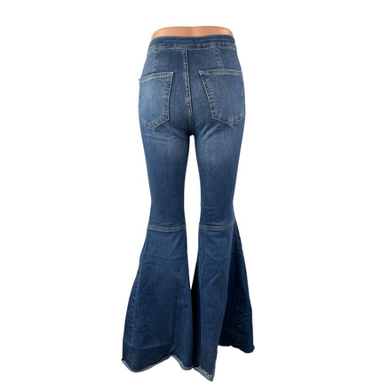Free People We The Free Blue High Rise Flared Bootcut Bell Bottom Denim Jeans XS