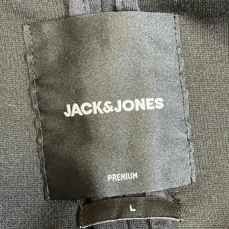 Jack & Jones Men's Black Long Sleeve Pocket Blazer Sport Coat Suit Jacket Size L