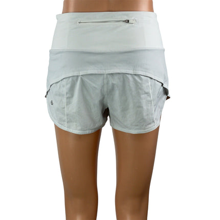 Lululemon Run Women's Black White Elastic Waist Athletic Speed Running Shorts 4