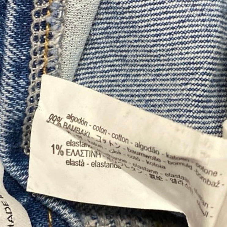 Zara Women's Blue High Waisted Wide leg Baggy Palazzo Denim Jeans Pants Size 4