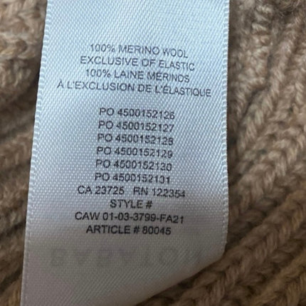 Aritzia Babaton Women's Tan Merino Wool Long Sleeve V Neck Sweater Top Size XS