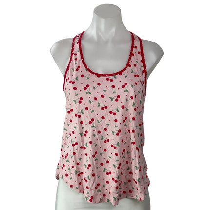 Bundle of 2 PJ Salvage Red Pink Hearts Cherry Racerback Tank Sleepwear Size S