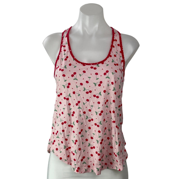Bundle of 2 PJ Salvage Red Pink Hearts Cherry Racerback Tank Sleepwear Size S